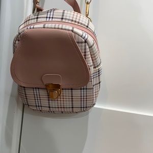 Plaid purse/mini backpack